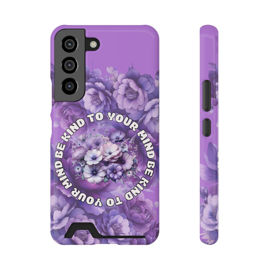 "Echo of Ease Mobile Case with Card Holder: Be Kind to Your Mind"